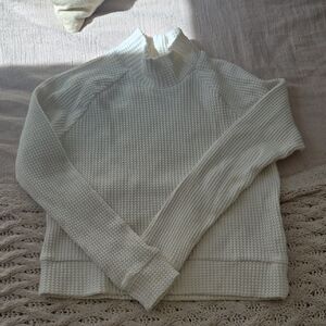 The North Face Cream Waffle-Knit Turtleneck Sweater